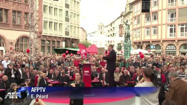 Dernier meeting de campagne du candidat du SPD à la chancellerie