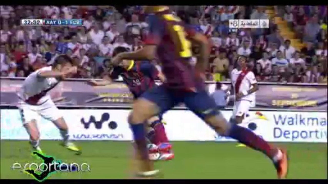 الهدف الاول برشلونه ضد رايو فاليكانو