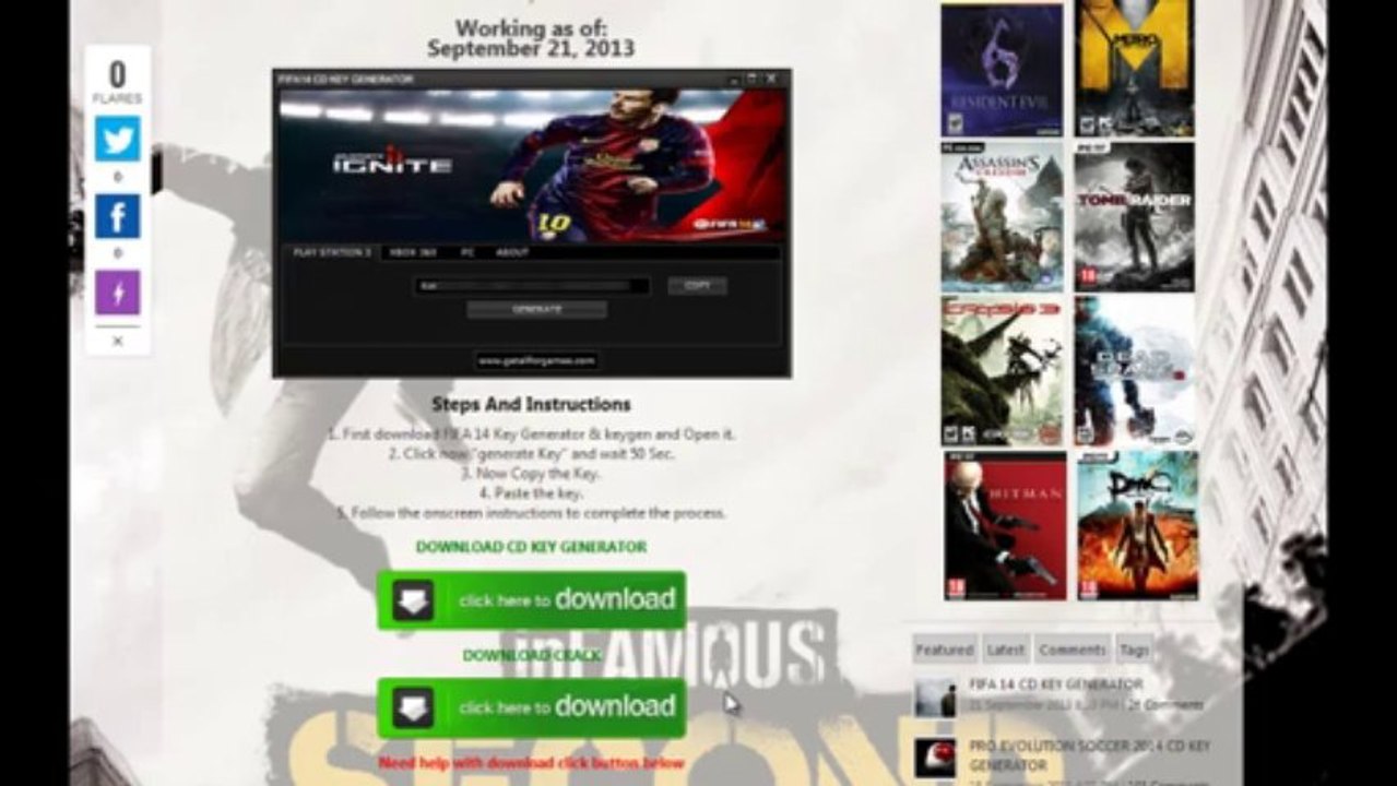 FIFA 14 Cd Key ( product, serial, activation keys -  numbers)