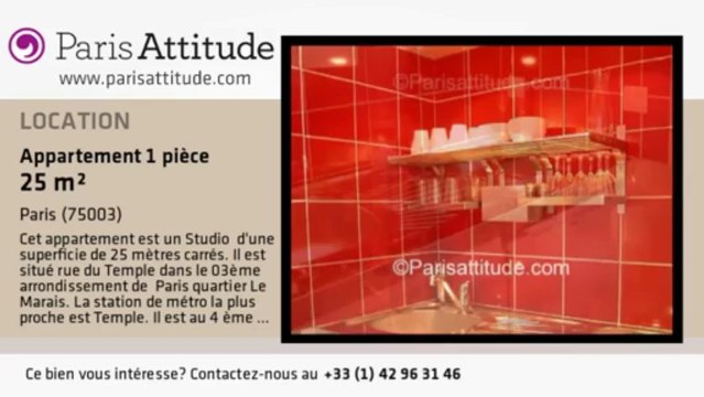 Appartement Studio à louer - Temple, Paris - Ref. 513