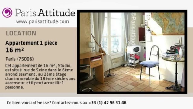 Appartement Studio à louer - St Germain, Paris - Ref. 6006