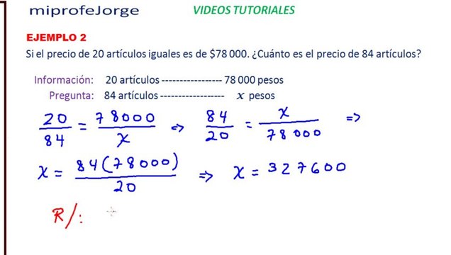 regla de tres simple