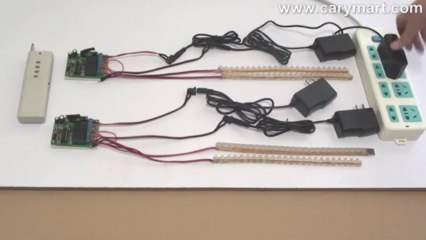 One Transmitter Controls Four LED Lamps On and Off