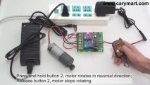 Mixed Modes High Power RF Remote Control  Activates DC Motor to Rotate