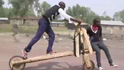 Wooden bikes take off in DRC city