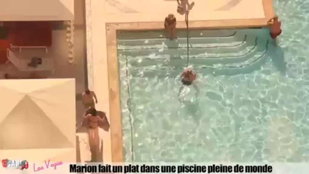 Marion fait un plat dans une piscine - C'Cauet sur NRJ