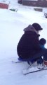 keziah et papa en luge a ustaoset