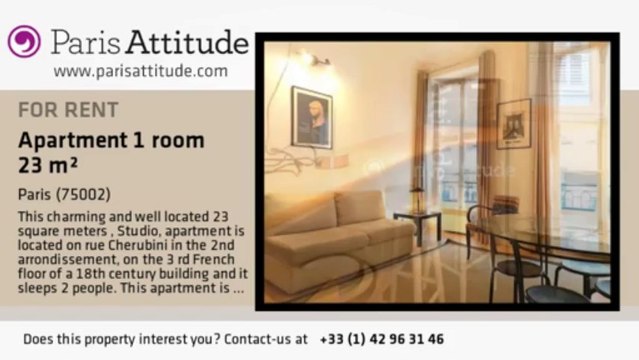 Studio Apartment for rent - Opéra, Paris - Ref. 7993