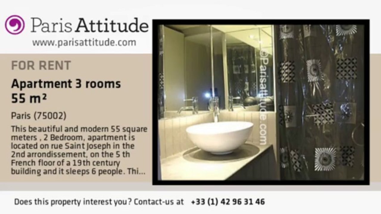 2 Bedroom Triplex for rent - Bourse, Paris - Ref. 5693