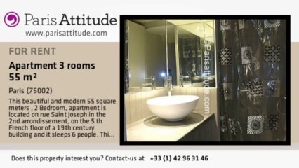 2 Bedroom Triplex for rent - Bourse, Paris - Ref. 5693