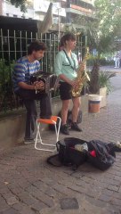 Bandonéon en la calle de Buenos Aires
