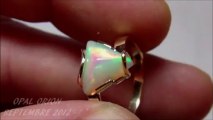 AAB10 - OPAL ORION - Bijou Bague Or 18 carats & Opale Welo Ethiopie Sur mesure