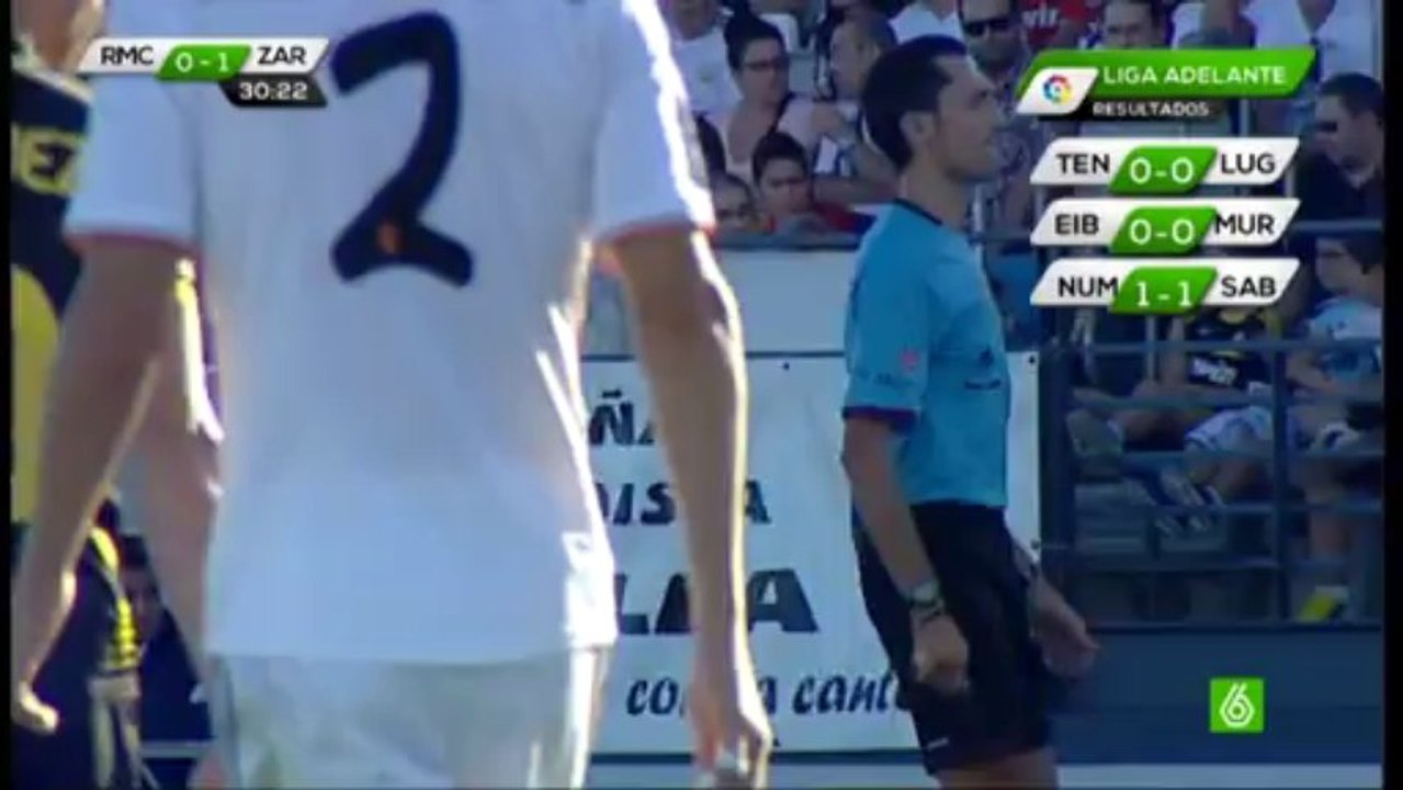 RM Castilla 1 - 2 Real Zaragoza Jornada 6 Liga Adelante 2013/2014 1ª Parte