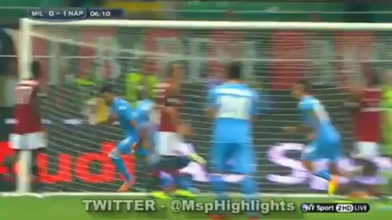 Milan vs Napoli 0:1 Albiol