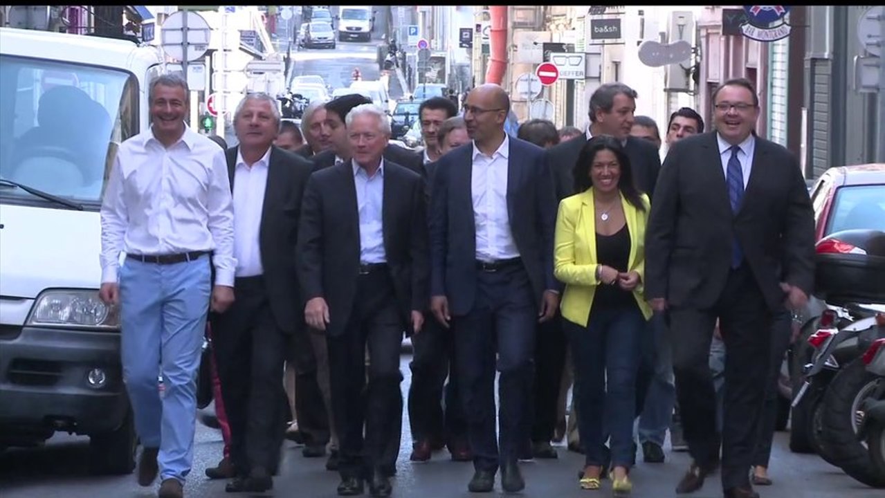 Harlem Désir en visite à Marseille pour l'organisation des Primaires citoyennes des municipales 2014