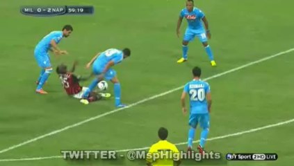 Reina saves Balotelli's penalty