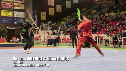 Lilian Dubus et Rayann Valérice : Duilian masculin junior - Vichy 2013