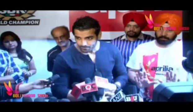 John Abraham With The Legendry Aprilia RSV4