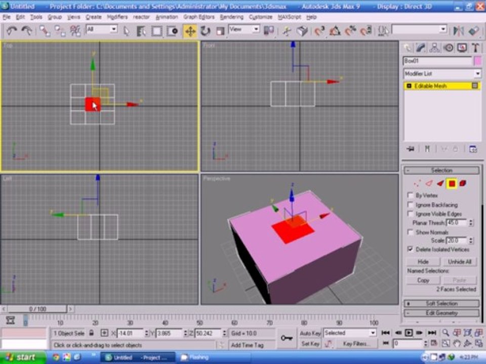 3Ds Max Tutorial  - Bevel Polygon - Urdu-Hindi