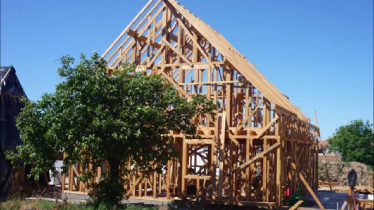 Maison paille - Ossature GREB en accéléré