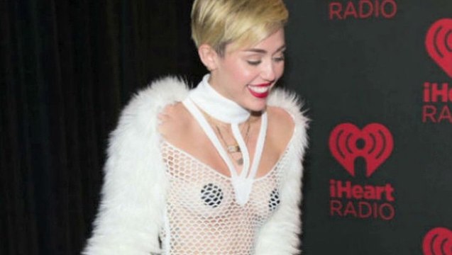 Miley Cyrus Nipple Dress Hit Or A Miss ? - Miley Cyrus Shows Off Nipples In a See Thru Dress