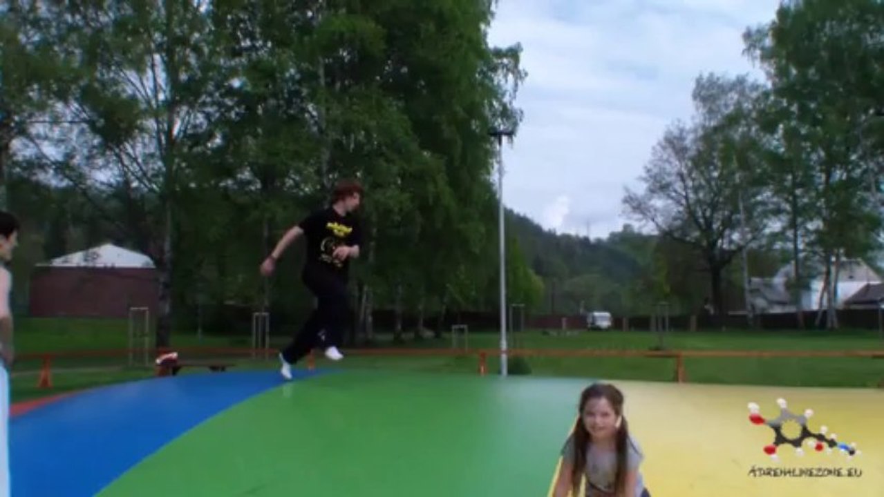 ADTeam - Flips on trampoline - Sázava - slowmotion - 1 - 2013