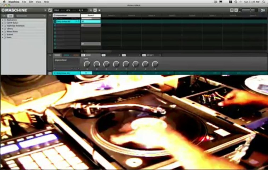 practice scratch using Native Instruments Maschine For the Beat