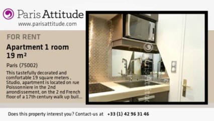 Studio Apartment for rent - Montorgueil, Paris - Ref. 8667