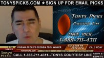 Georgia Tech Yellow Jackets vs. Virginia Tech Hokies Pick Prediction NCAA College Football Odds Preview 9-26-2013