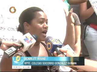 Vecinos de Petare protestan por malas condiciones de la escuela Socorro Gonzalez Guinán
