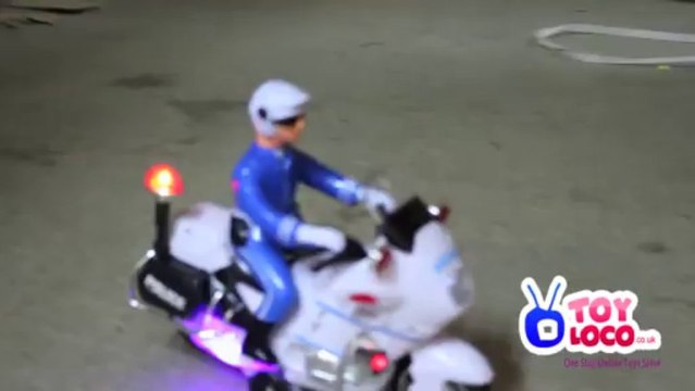 WWW.TOYLOCO.CO.UK Battery Operated Police Motorcycle With Sound And Light 2618