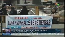 Sindicatos peruanos alistan detalles para huelga general