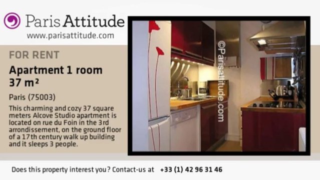 Alcove Studio Apartment for rent - Place des Vosges, Paris - Ref. 2973