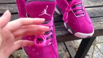 Air Jordan 13 Retro Womens Shoes Suede Pink Grey White Online  http://www.caps-sell.net/