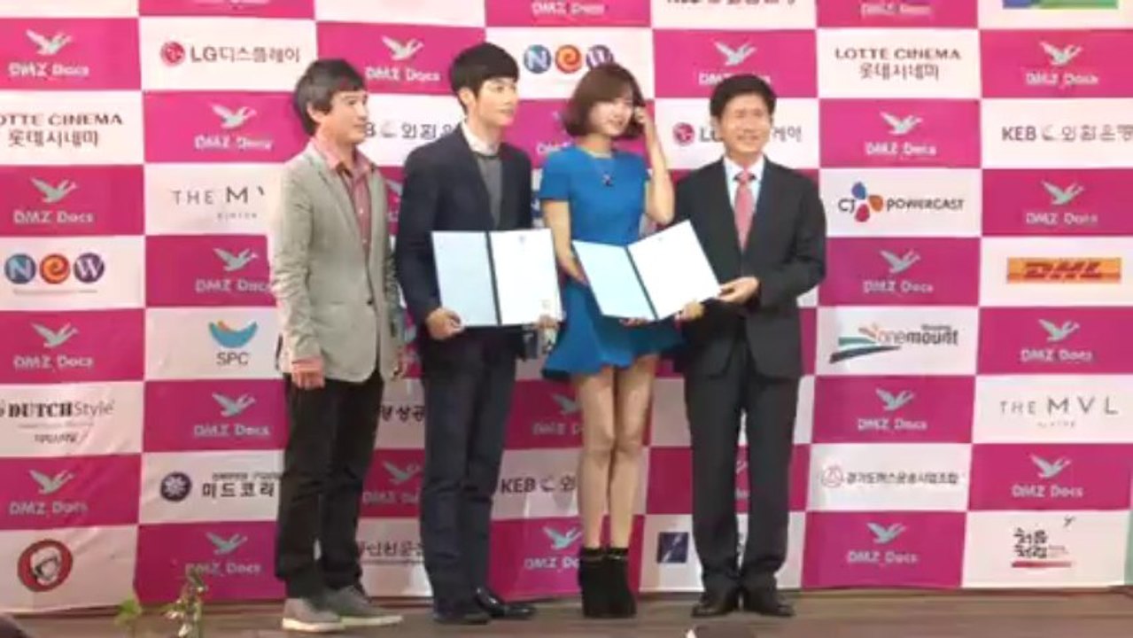 Kim Jae Won during on  PressCon DMZ Korean Int'l. Documentary Film Festival