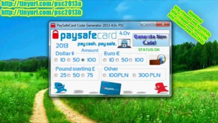 PaySafeCard Code Generator 2013 4.0v PSC
