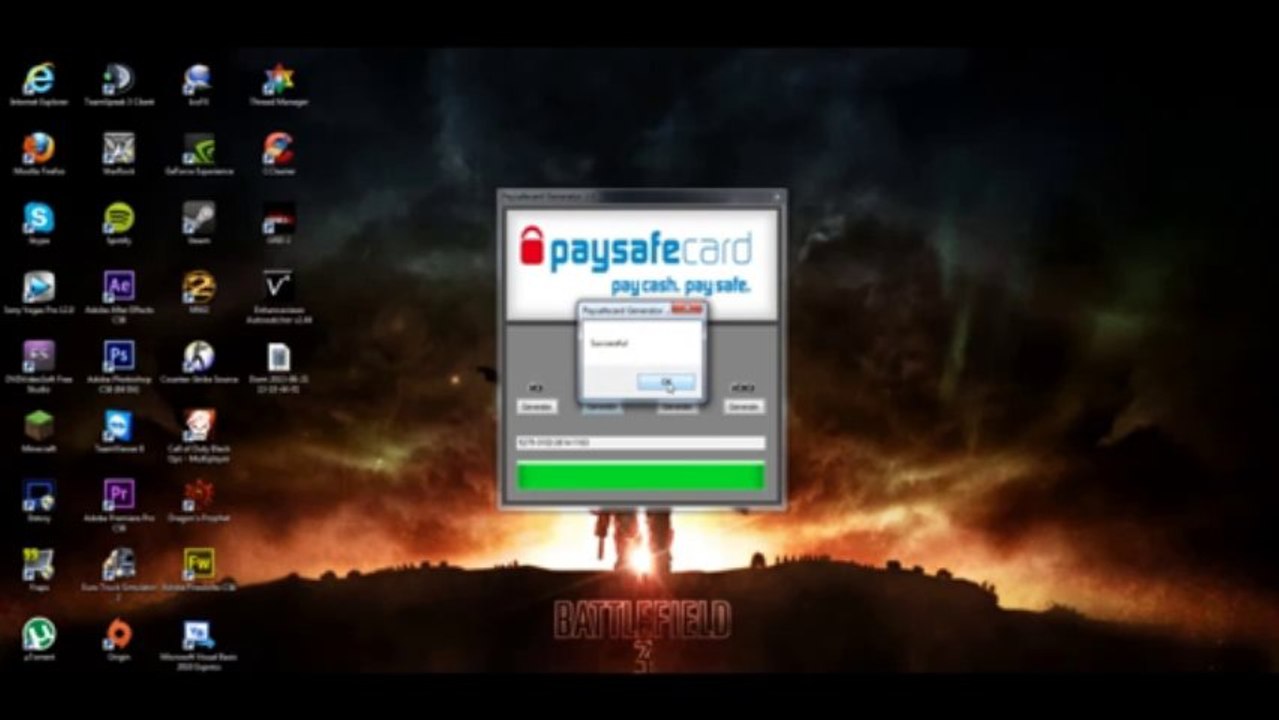 Paysafecard Generator working 2013