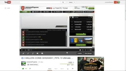 million coins giveaway results  FIFA 13 Ultimate Team (24.09.2013)