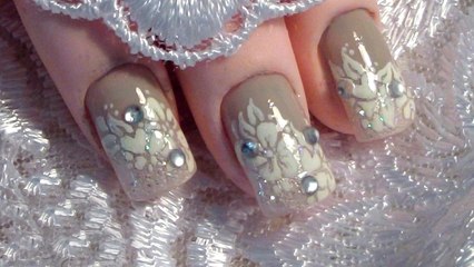 Wedding design #4: Lace inspired nail art