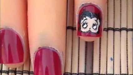 *Betty Boop* Short Nail Art Design Tutorial