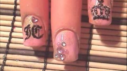 Designer Inspired #3: *Juicy Couture Nail Art Design* - Short Nails