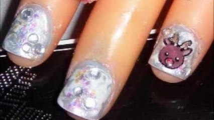 Christmas #5: *Cute Reindeer / Rudolph* Short Nail Art Design
