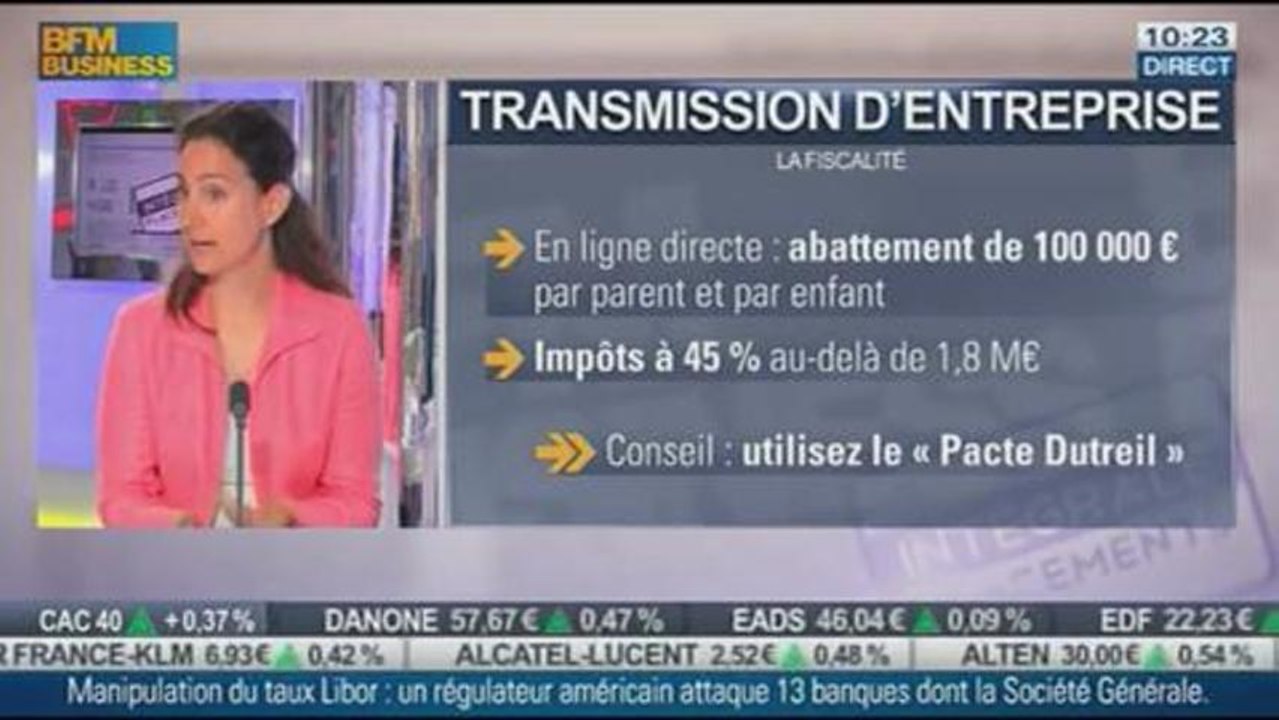Comment transmettre l'entreprise à vos enfants ? Sandrine Quilici dans Intégrale Placements - 24/09