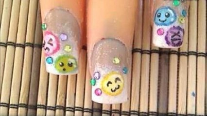 *Easy Cute Gum Bubbles* Nail Art Design Tutorial