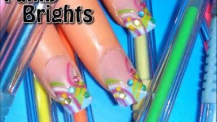 *Funky Brights* - Spring Time Nail Art Design