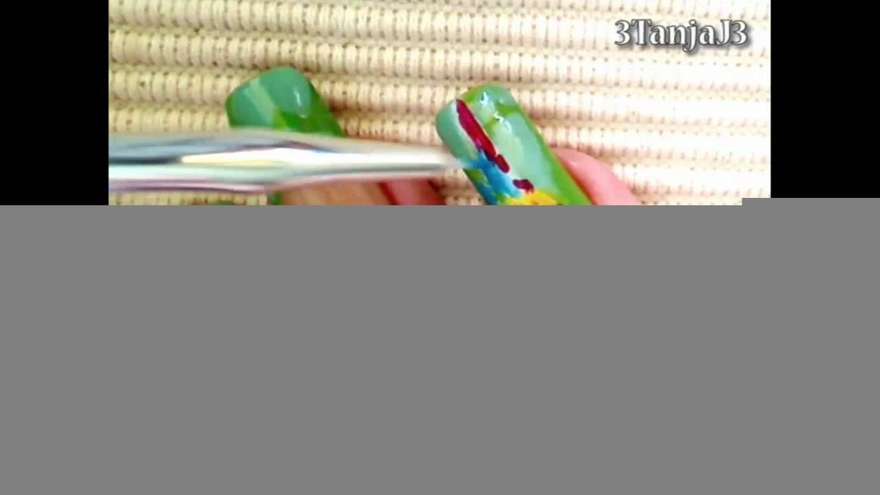 *Tropical Parrot* Nail Art Design Tutorial