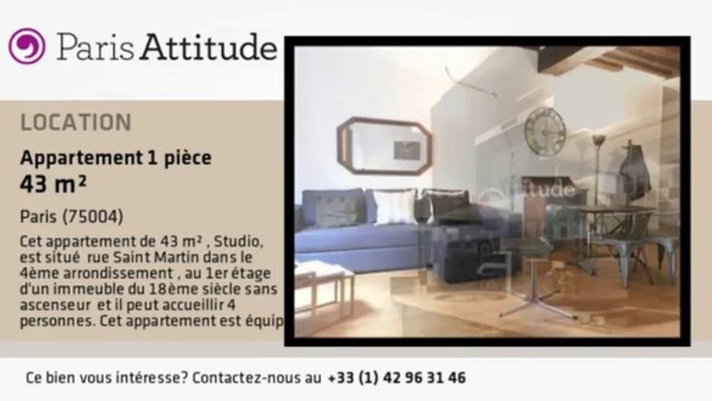 Appartement Studio à louer - Centre George Pompidou, Paris - Ref. 8427