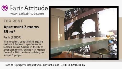 1 Bedroom Apartment for rent - Tour Eiffel, Paris - Ref. 3934
