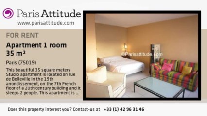 Studio Apartment for rent - Belleville, Paris - Ref. 4135