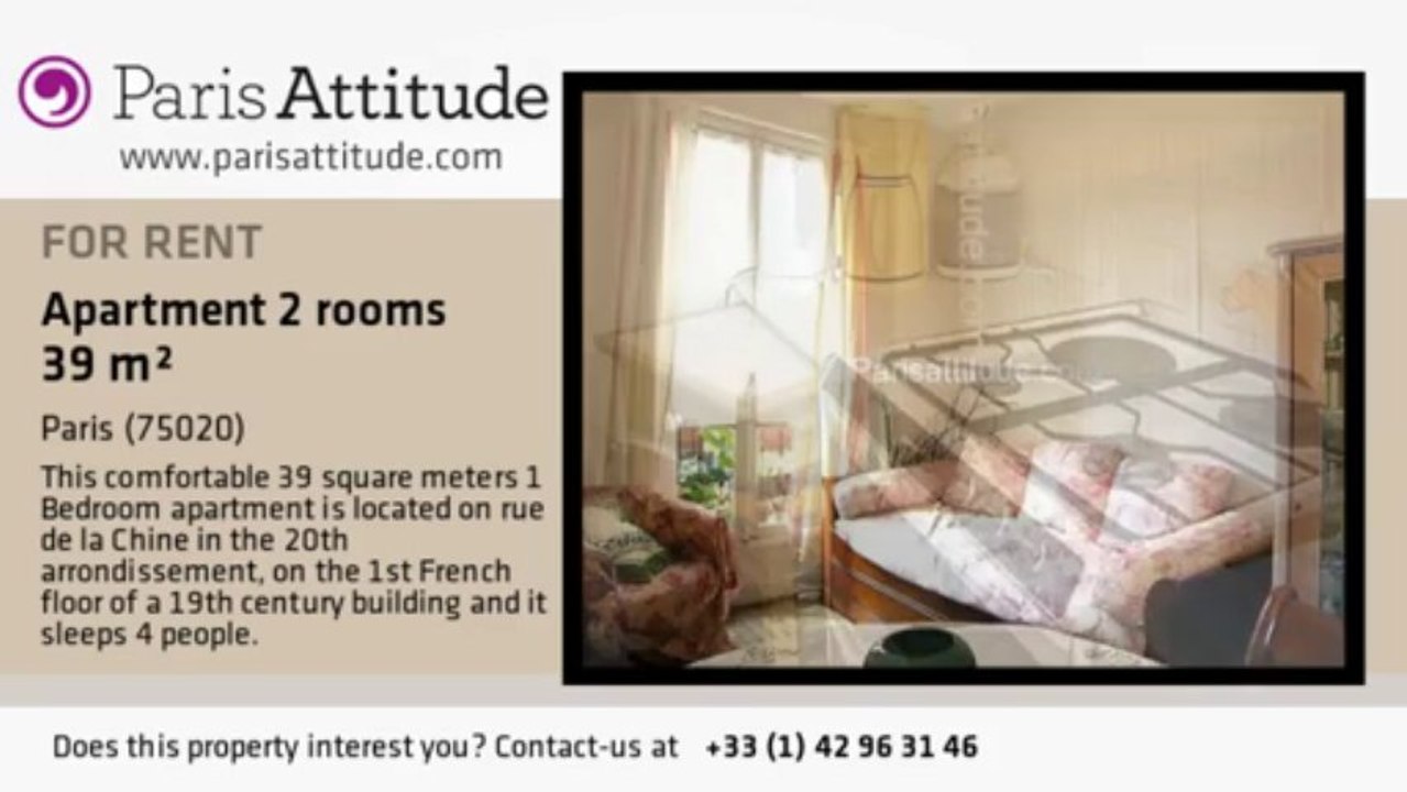 1 Bedroom Apartment for rent - Gambetta, Paris - Ref. 4692